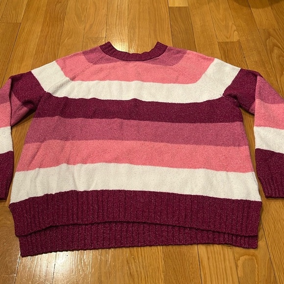 Time and tru women’s stripped crew neck sweater size XXLARGE (20). - Picture 1 of 8